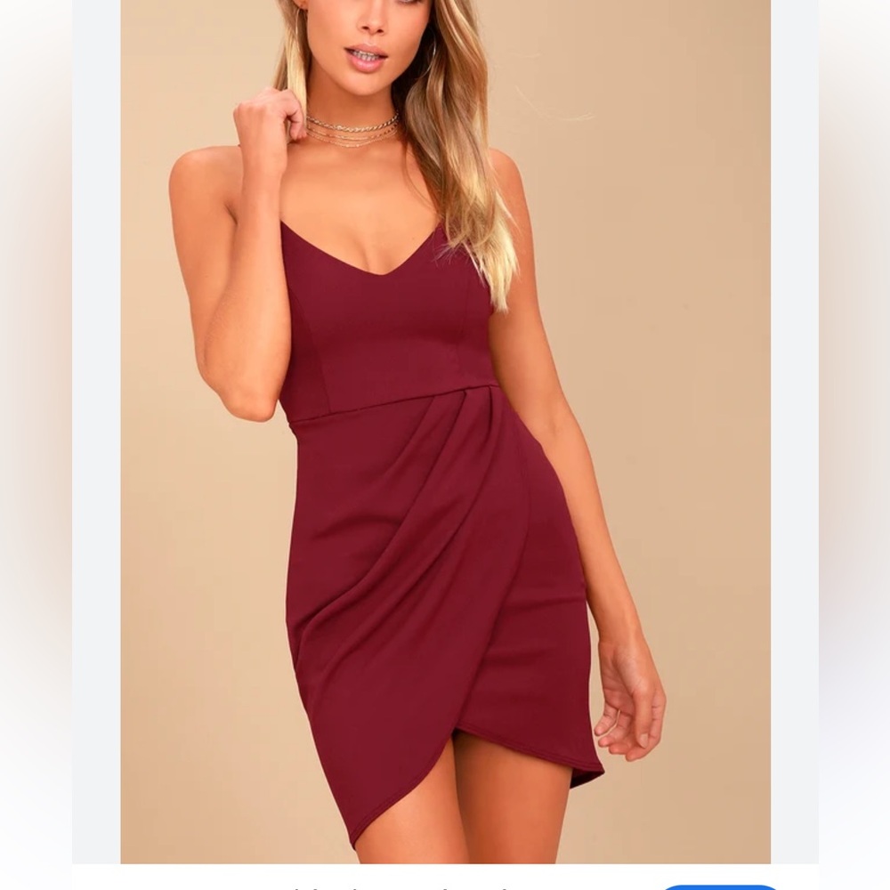 Dress lulus Girl Wine Red Bodycon dress size S